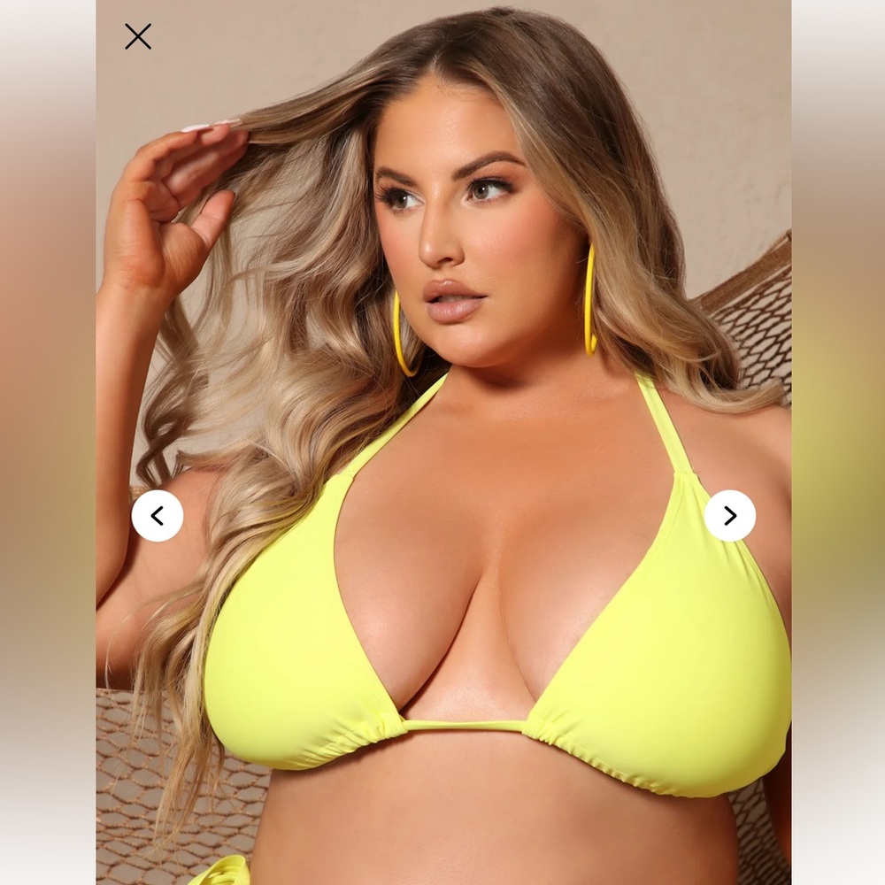 Fashion Nova Vibrant Yellow Bikini Top